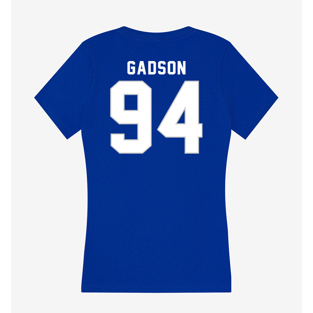 Kentucky - NCAA Football : Tavion Gadson - Women's V-Neck T-Shirt-1