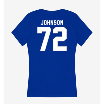 Kentucky - NCAA Football : Hayes Johnson - Women's V-Neck T-Shirt-1