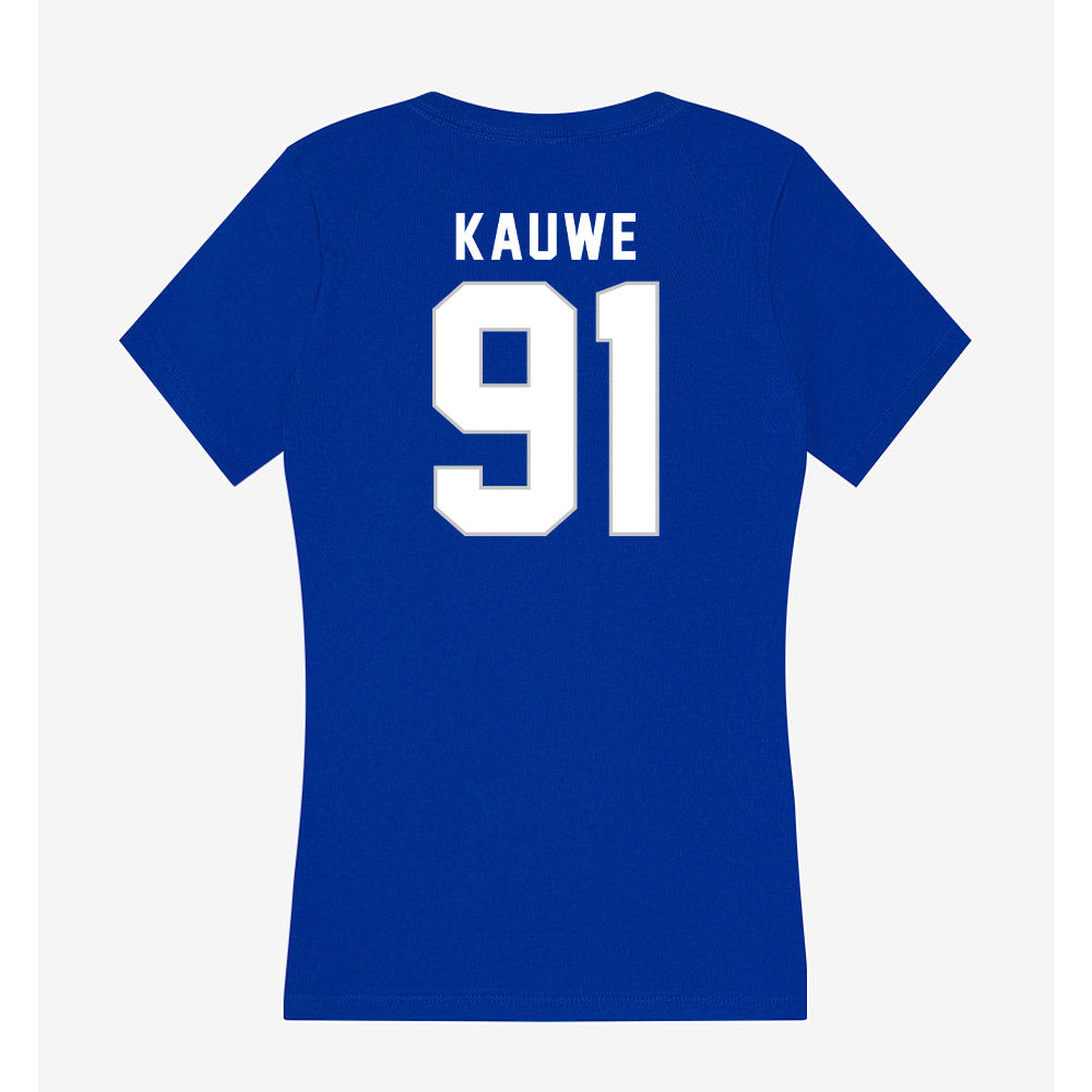 Kentucky - NCAA Football : Jacob Kauwe - Women's V-Neck T-Shirt-1