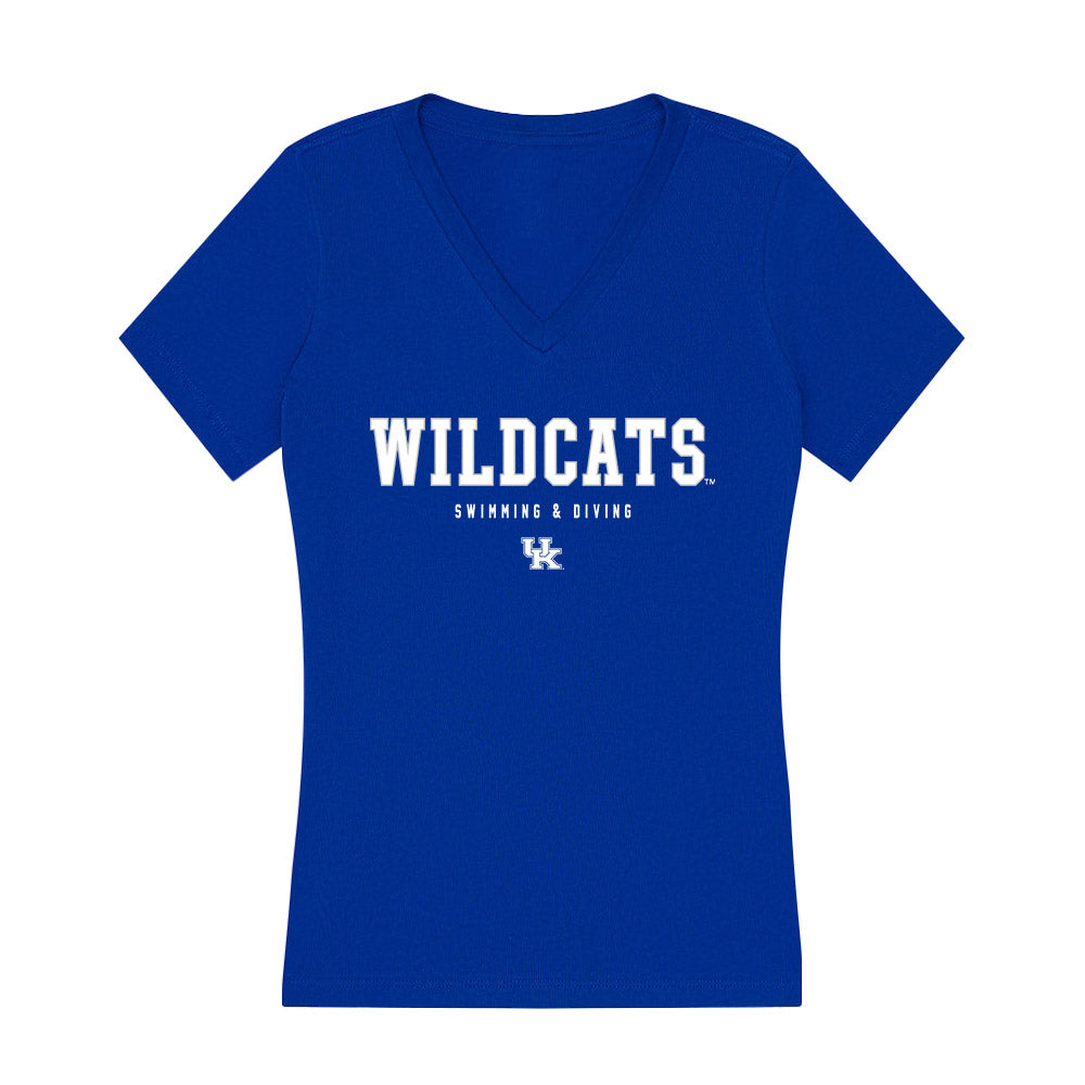 Kentucky - NCAA Women's Swimming & Diving : Kristy Pfaff - Women's V-Neck T-Shirt-0