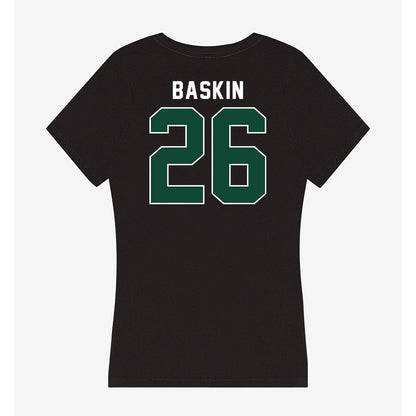 Miami - NCAA Women's Volleyball : Simone Baskin - Women's V-Neck T-Shirt-1