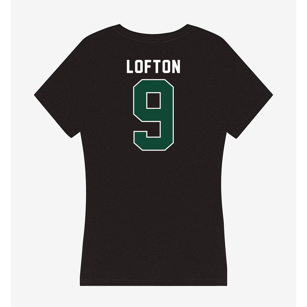Miami - NCAA Football : Elija Lofton - Women's V-Neck T-Shirt-1