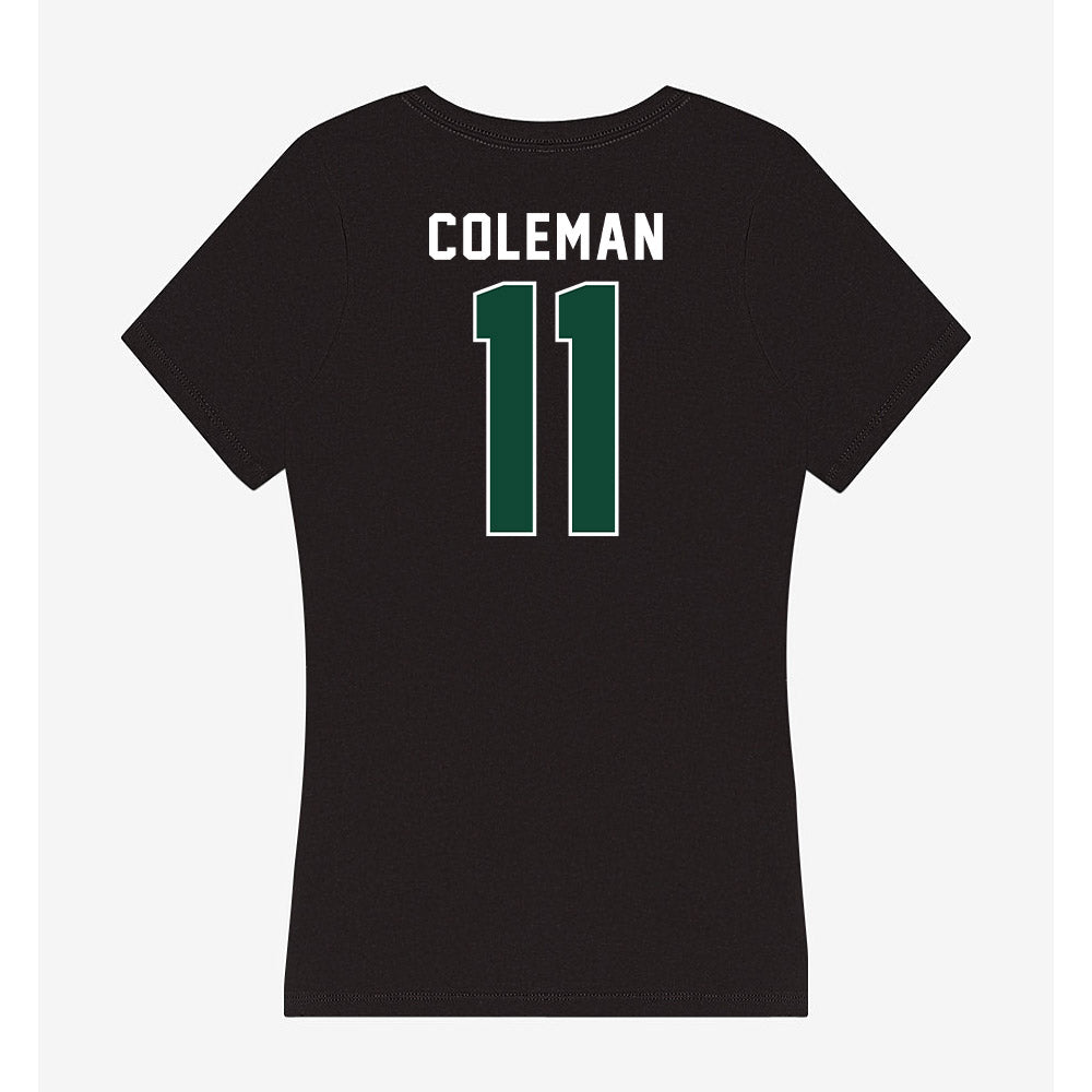 Miami - NCAA Football : Dereon Coleman - Women's V-Neck T-Shirt-1