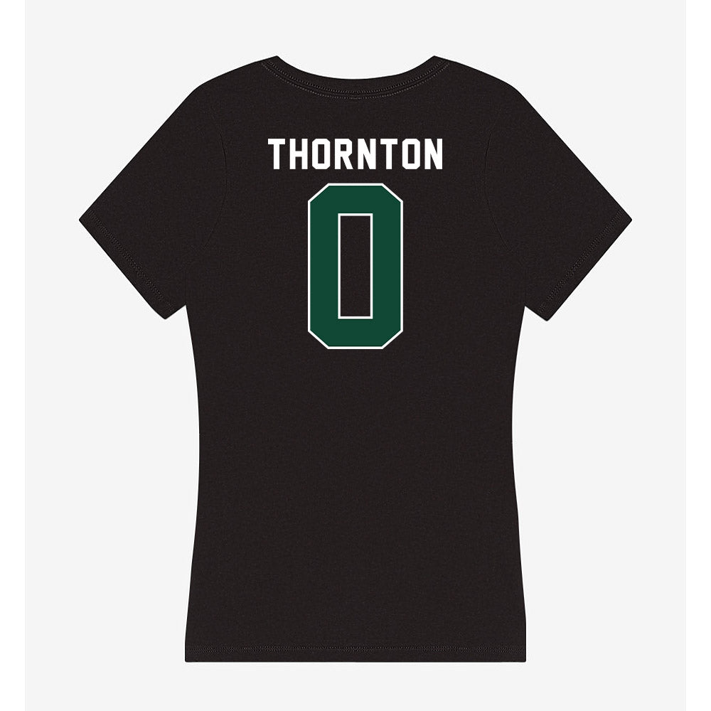 Miami - NCAA Football : Omar Thornton - Women's V-Neck T-Shirt-1
