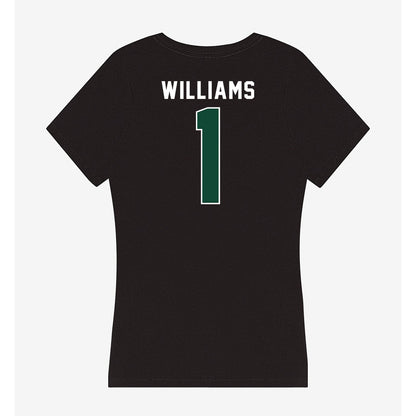 Miami - NCAA Women's Basketball : Camille Williams - Women's V-Neck T-Shirt-1