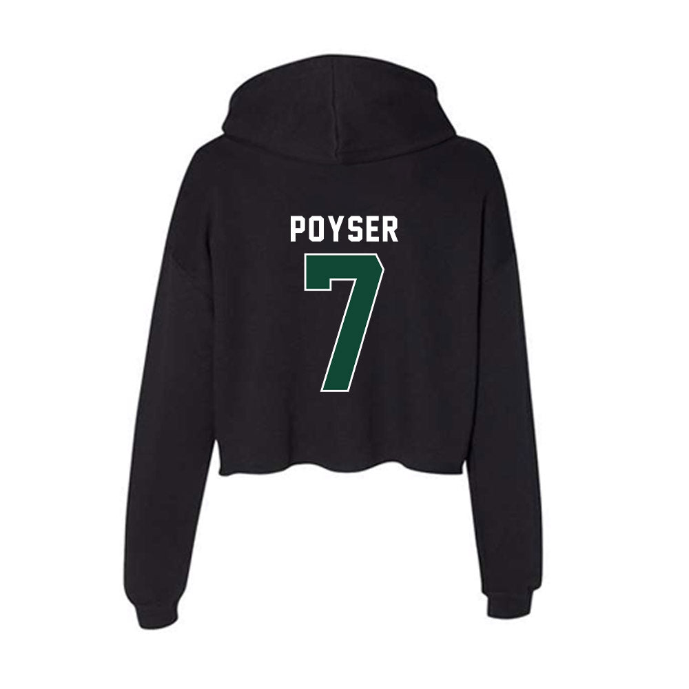 Miami - NCAA Football : Zechariah Poyser - Women's Crop Fleece Hoodie-1