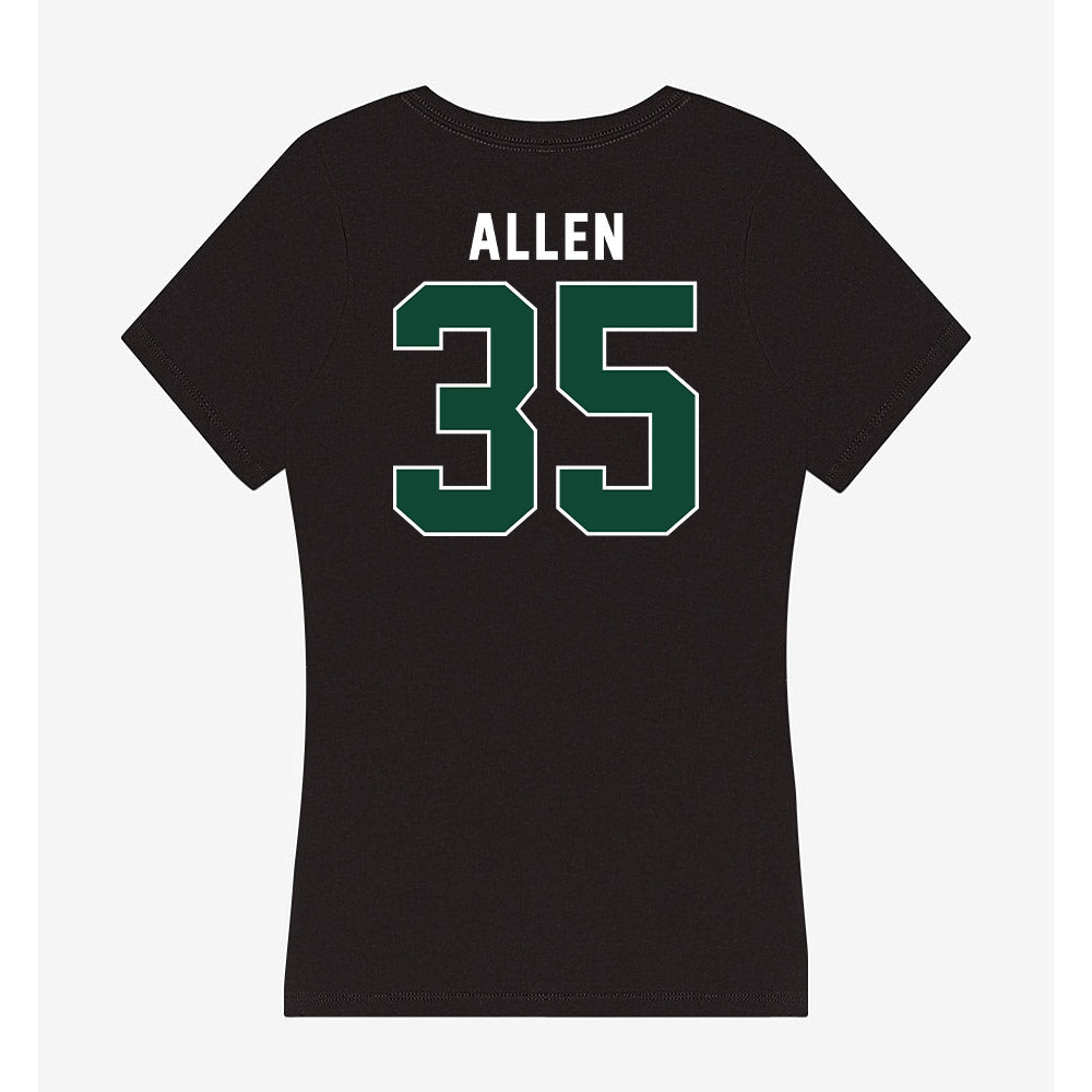 Miami - NCAA Men's Basketball : Dante Allen - Women's V-Neck T-Shirt-1