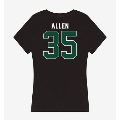 Miami - NCAA Men's Basketball : Dante Allen - Women's V-Neck T-Shirt-1