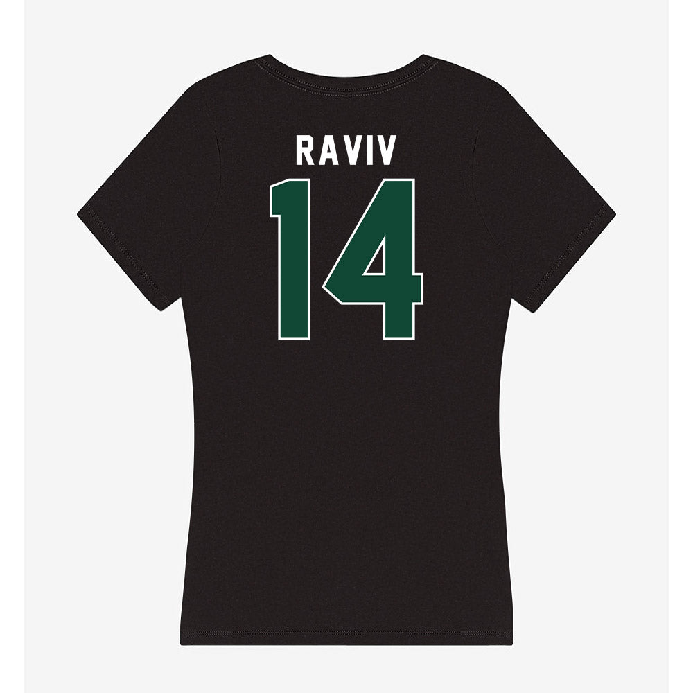 Miami - NCAA Women's Basketball : Gal Raviv - Women's V-Neck T-Shirt-1