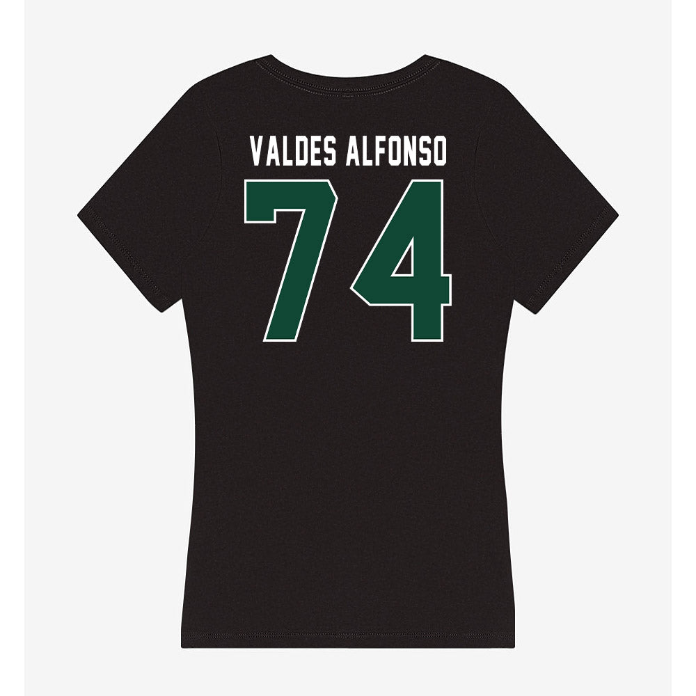 Miami - NCAA Football : Yerovi Valdes Alfonso - Women's V-Neck T-Shirt-1