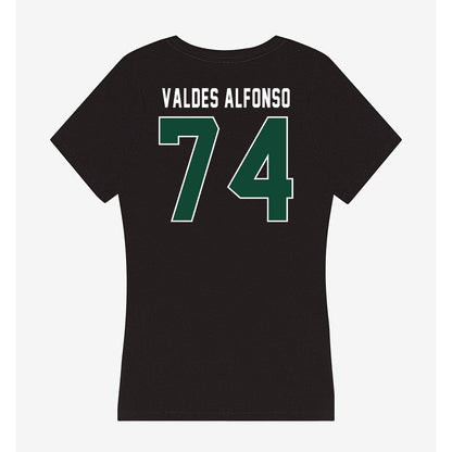 Miami - NCAA Football : Yerovi Valdes Alfonso - Women's V-Neck T-Shirt-1