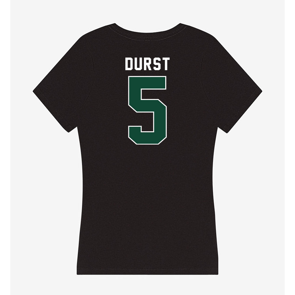 Miami - NCAA Women's Volleyball : Olivia Durst - Women's V-Neck T-Shirt-1