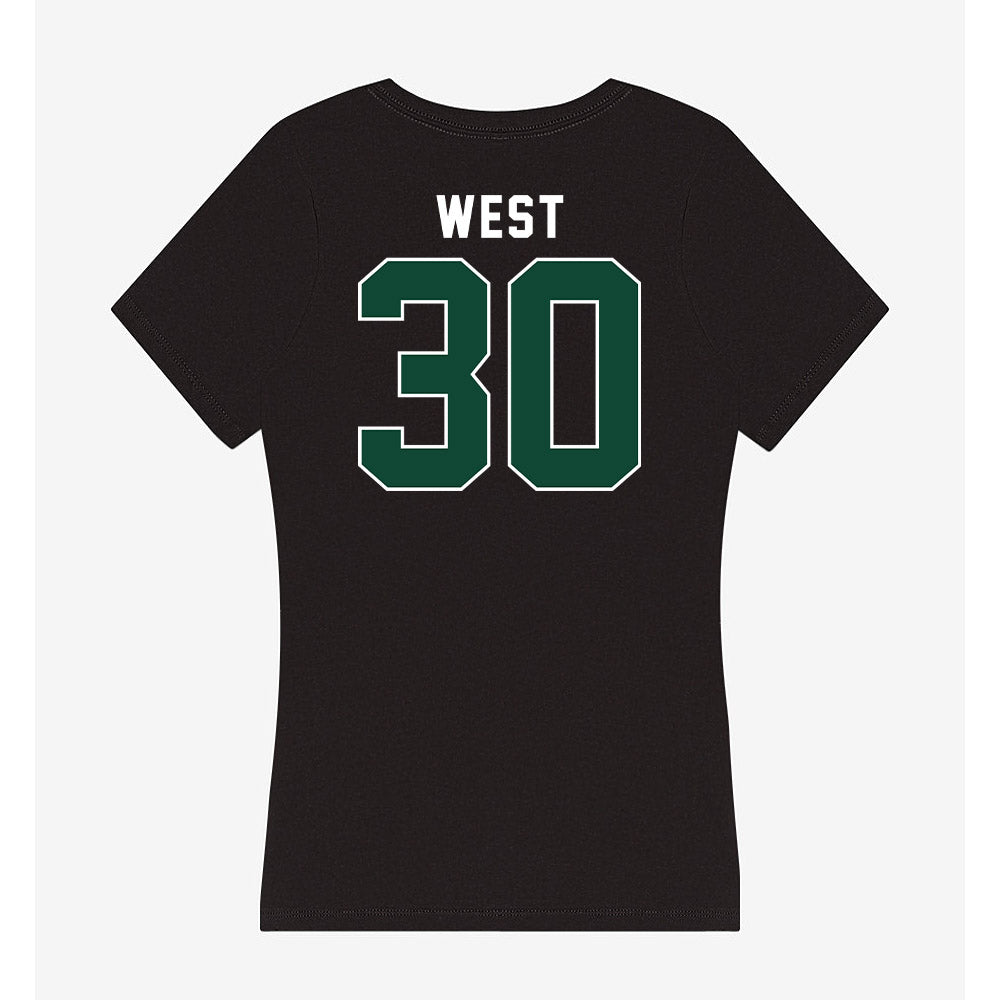 Miami - NCAA Baseball : Brylan West - Women's V-Neck T-Shirt-1