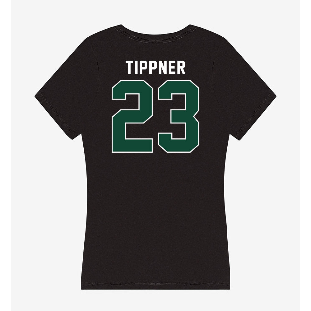 Miami - NCAA Women's Basketball : Meredith Tippner - Women's V-Neck T-Shirt-1