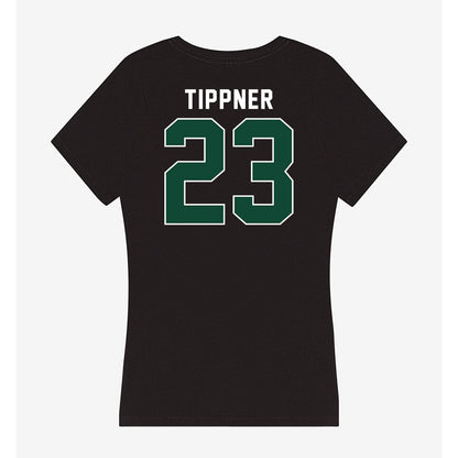 Miami - NCAA Women's Basketball : Meredith Tippner - Women's V-Neck T-Shirt-1