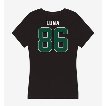 Miami - NCAA Football : Kolby Luna - Women's V-Neck T-Shirt-1