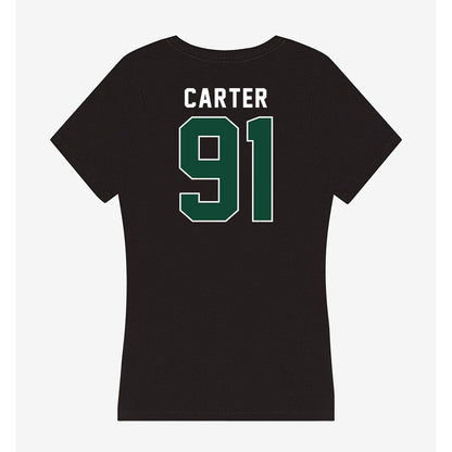 Miami - NCAA Football : Jarquez Carter - Women's V-Neck T-Shirt-1