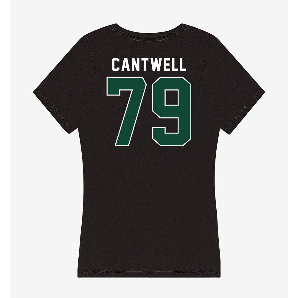 Miami - NCAA Football : Jackson Cantwell - Women's V-Neck T-Shirt-1