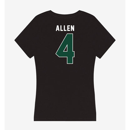 Miami - NCAA Men's Basketball : Marcus Allen - Women's V-Neck T-Shirt-1