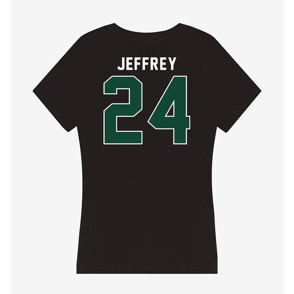 Miami - NCAA Baseball : Donavan Jeffrey - Women's V-Neck T-Shirt-1