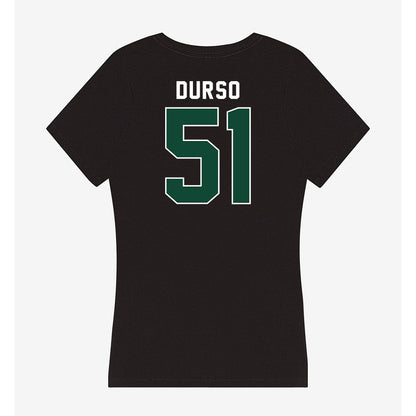 Miami - NCAA Baseball : Jack Durso - Women's V-Neck T-Shirt-1