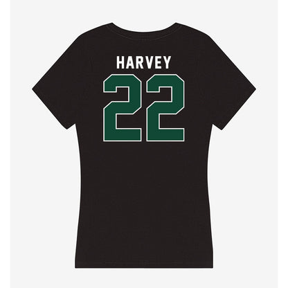 Miami - NCAA Women's Volleyball : Asia Harvey - Women's V-Neck T-Shirt-1