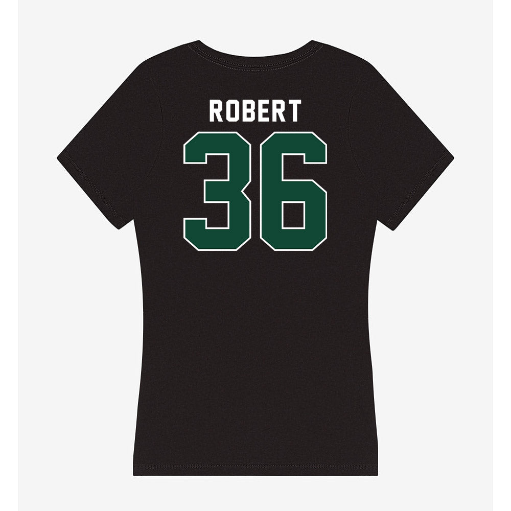 Miami - NCAA Baseball : Nick Robert - Women's V-Neck T-Shirt-1