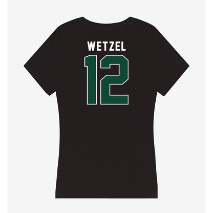 Miami - NCAA Women's Basketball : Natalie Wetzel - Women's V-Neck T-Shirt-1