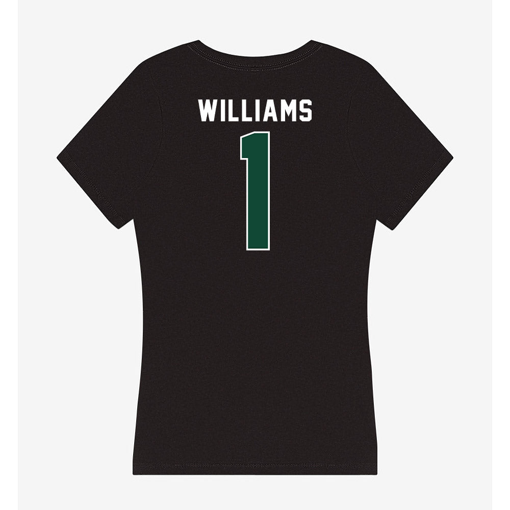 Miami - NCAA Women's Basketball : Cameron Williams - Women's V-Neck T-Shirt-1