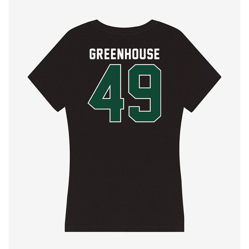 Miami - NCAA Baseball : Mason Greenhouse - Women's V-Neck T-Shirt-1