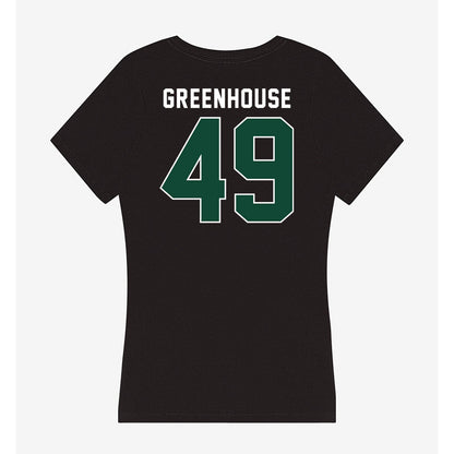 Miami - NCAA Baseball : Mason Greenhouse - Women's V-Neck T-Shirt-1