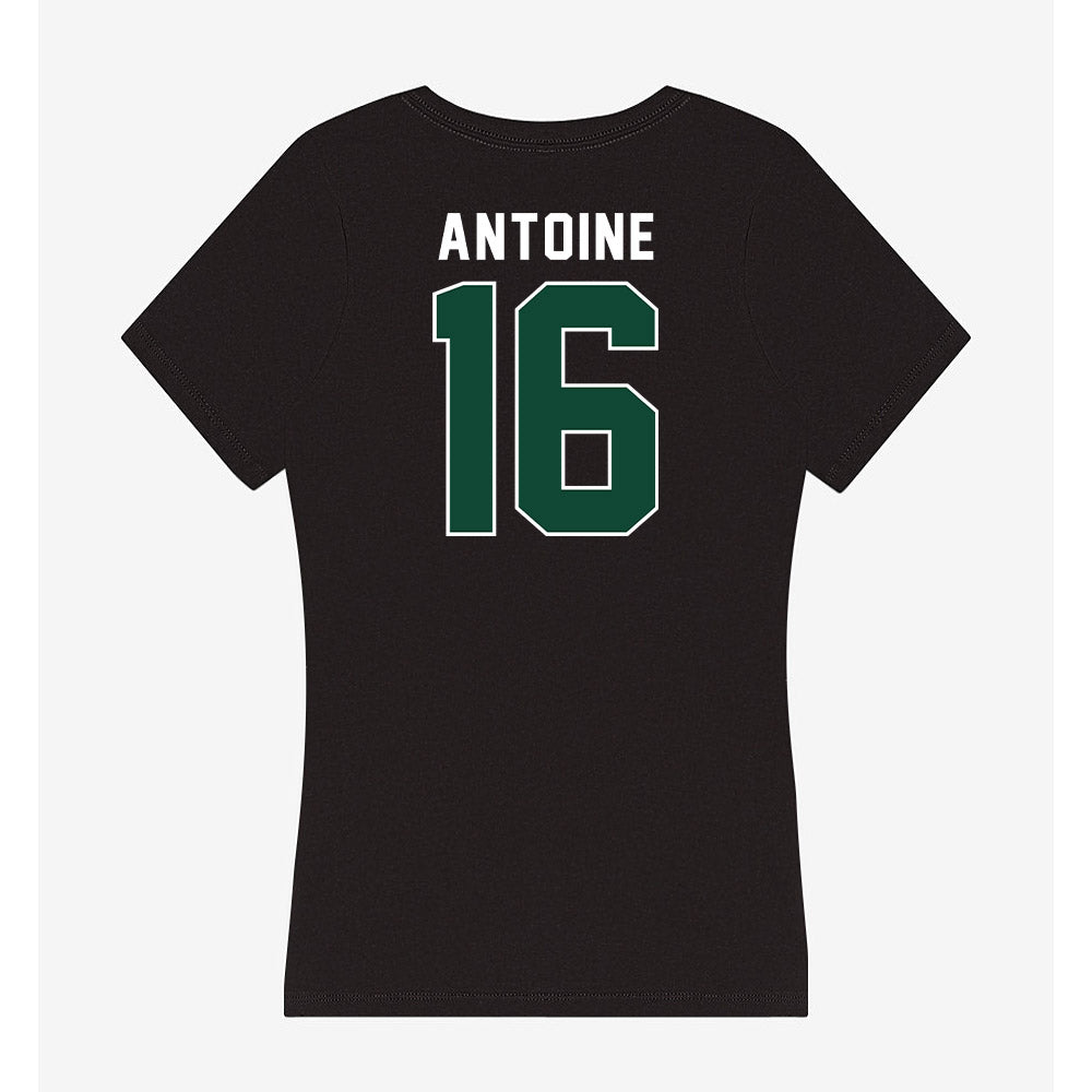 Miami - NCAA Football : Jaboree Antoine - Women's V-Neck T-Shirt-1
