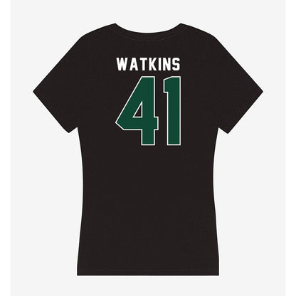 Miami - NCAA Baseball : Jailen Watkins - Women's V-Neck T-Shirt-1