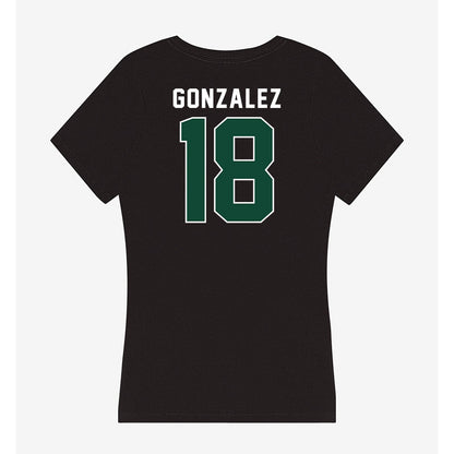 Miami - NCAA Football : Vinny Gonzalez - Women's V-Neck T-Shirt-1