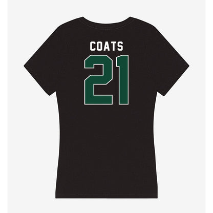 Miami - NCAA Baseball : TJ Coats - Women's V-Neck T-Shirt-1