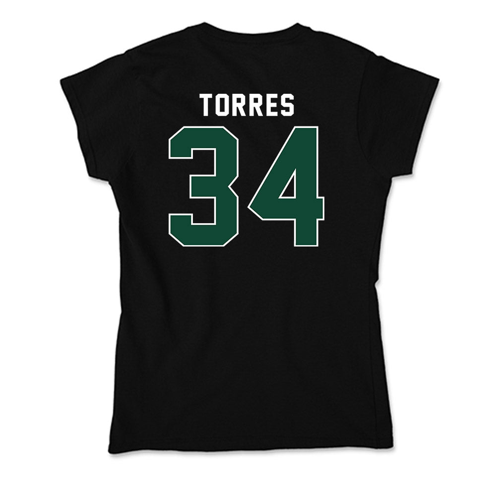 Miami - NCAA Baseball : Michael Torres - Soft Style Women’s T-Shirt-1