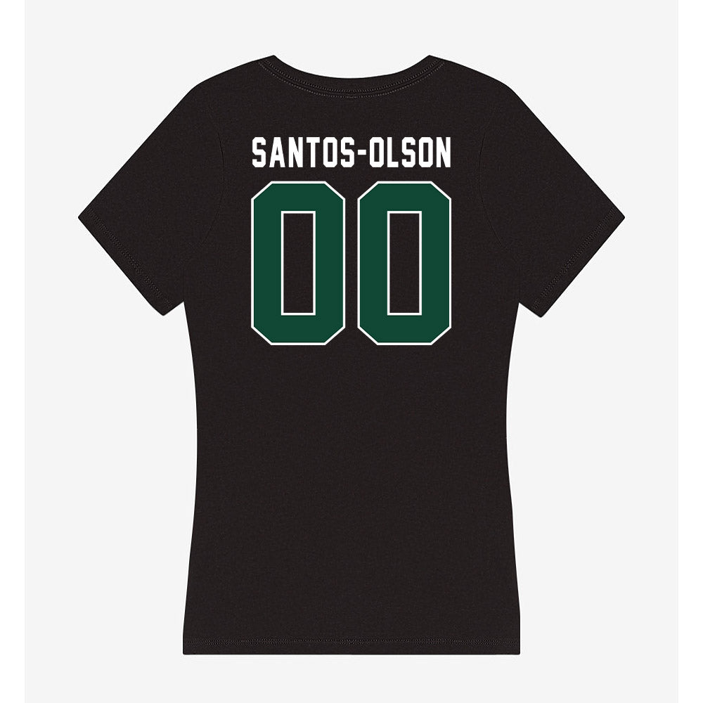 Miami - NCAA Baseball : Sebastian Santos-Olson - Women's V-Neck T-Shirt-1