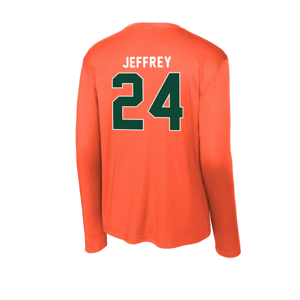 Miami - NCAA Baseball : Donavan Jeffrey - Activewear Long Sleeve T-Shirt-1