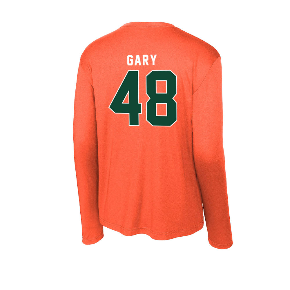 Miami - NCAA Baseball : Bennett Gary - Activewear Long Sleeve T-Shirt-1