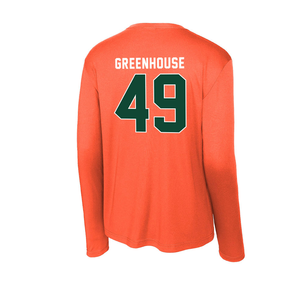 Miami - NCAA Baseball : Mason Greenhouse - Activewear Long Sleeve T-Shirt-1