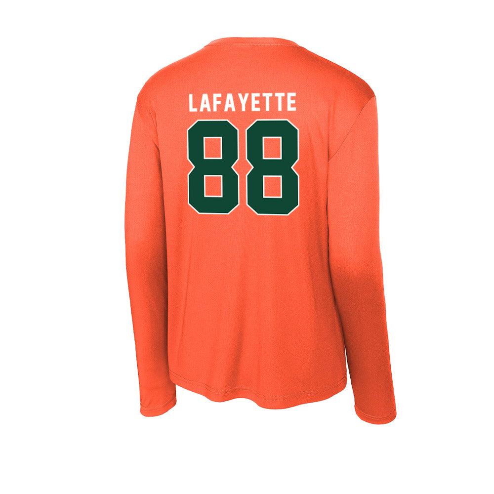 Miami - NCAA Football : DeAnthony Lafayette - Activewear Long Sleeve T-Shirt-1