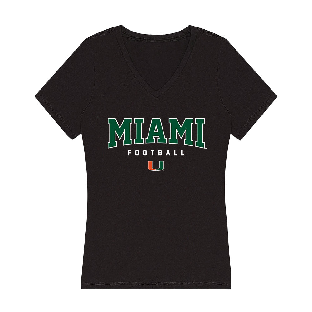 Miami - NCAA Football : DeAnthony Lafayette - Women's V-Neck T-Shirt-0
