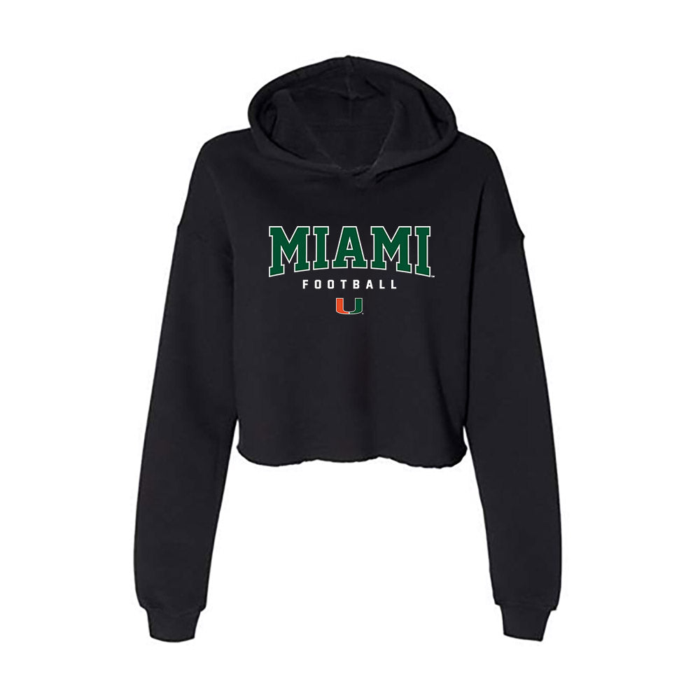 Miami - NCAA Football : Gavin Mueller - Women's Crop Fleece Hoodie-0