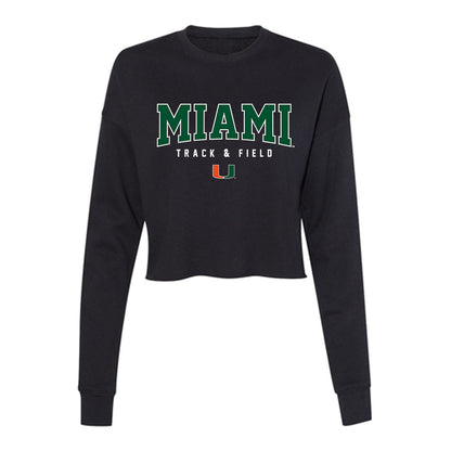 Miami - NCAA Women's Track & Field : Morgan Roundtree - Women's Cropped Crew Fleece-0