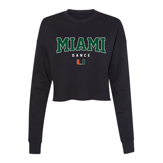 Miami - NCAA Dance Team : Ange-Gabrielle Bontemps - Women's Cropped Crew Fleece-0