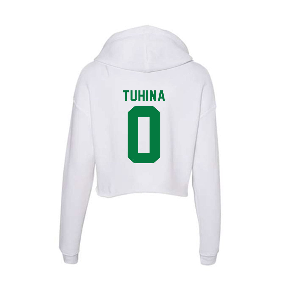 Oregon - NCAA Women's Basketball : Astera Tuhina - Women's Crop Fleece Hoodie-1