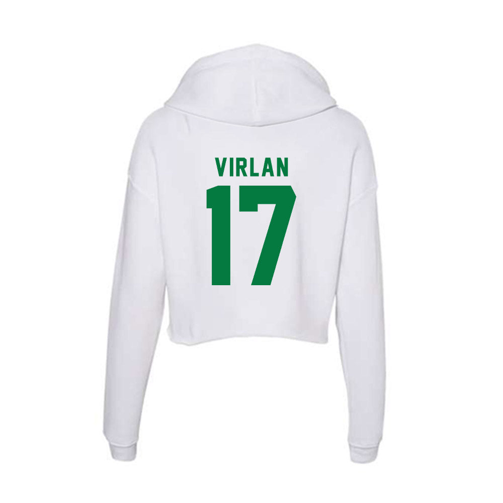 Oregon - NCAA Women's Volleyball : Dalia Virlan - Women's Crop Fleece Hooded Sweatshirt-1