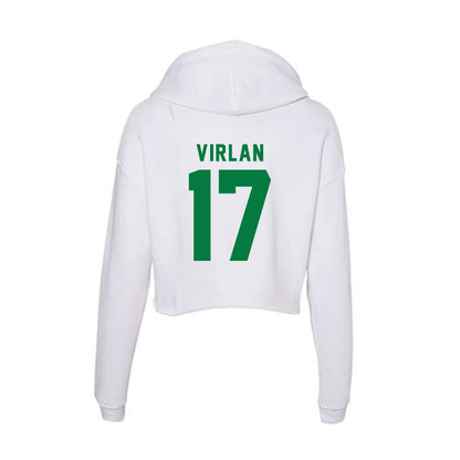 Oregon - NCAA Women's Volleyball : Dalia Virlan - Women's Crop Fleece Hooded Sweatshirt-1
