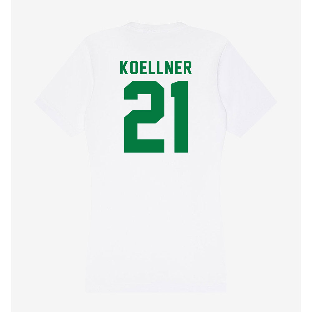 Oregon - NCAA Beach Volleyball : Katrena Koellner - Women's V-Neck T-Shirt-1