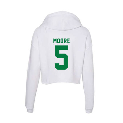 Oregon - NCAA Football : Dante Moore - Women's Crop Fleece Hooded Sweatshirt-1